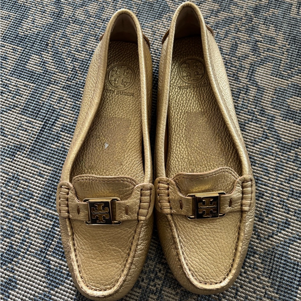 Tory Burch Gold Loafers for Women
